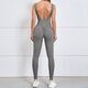 Damen Gym Jumpsuit Ärmellos Scrunch Butt Fitness Bodysuit