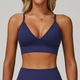 Nahtlose Halter Sport-BH Hohe Unterstützung Shockproof Push-Up Open Back Gym Yoga Top