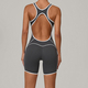 color Blocked Yoga Jumpsuit Push Up Workout Bodysuit