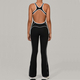 Damen Backless Sports Jumpsuit Yoga Lauf Bodysuit