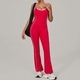 Damen Backless Sports Jumpsuit Yoga Lauf Bodysuit