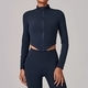 women's Long Sleeve Slim Yoga Jacket With Stand Up Collar