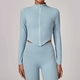 women's Long Sleeve Slim Yoga Jacket With Stand Up Collar