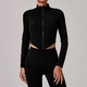 women's Long Sleeve Slim Yoga Jacket With Stand Up Collar