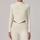 women's Long Sleeve Slim Yoga Jacket With Stand Up Collar