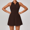 women's Sleeveless Tennis Dress With Built-In Shorts
