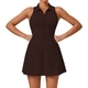 women's Sleeveless Tennis Dress With Built-In Shorts