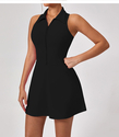 women's Sleeveless Tennis Dress With Built-In Shorts