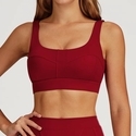 double Shoulder Strap Sports Bra Breathable Push Up Yoga Top