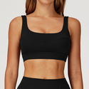 double Shoulder Strap Sports Bra Breathable Push Up Yoga Top