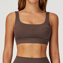 double Shoulder Strap Sports Bra Breathable Push Up Yoga Top