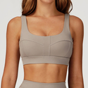 double Shoulder Strap Sports Bra Breathable Push Up Yoga Top