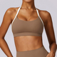 High Intensity Nude Yoga-BH - schockabsorbierender eng anliegender Sport-BH für Laufen Gym