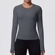 Damen Langarm Yoga-Shirt Slim Fit atmungsaktives Gym Top