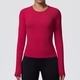 Damen Langarm Yoga-Shirt Slim Fit atmungsaktives Gym Top