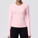 Damen Langarm Yoga-Shirt Slim Fit atmungsaktives Gym Top