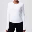 Damen Langarm Yoga-Shirt Slim Fit atmungsaktives Gym Top