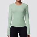 Damen Langarm Yoga-Shirt Slim Fit atmungsaktives Gym Top