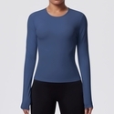 Damen Langarm Yoga-Shirt Slim Fit atmungsaktives Gym Top