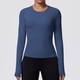 Damen Langarm Yoga-Shirt Slim Fit atmungsaktives Gym Top