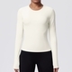 Damen Langarm Yoga-Shirt Slim Fit atmungsaktives Gym Top