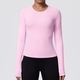 Damen Langarm Yoga-Shirt Slim Fit atmungsaktives Gym Top