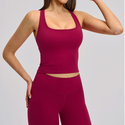 Rückenfreies Yoga Tank Top mit herausnehmbaren Cups