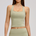 Rückenfreies Yoga Tank Top mit herausnehmbaren Cups