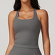 Rückenfreies Yoga Tank Top mit herausnehmbaren Cups