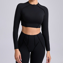 long Sleeve Activewear Top For Women Yoga Pilates Gym Workout