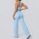 yoga Set Cross Shoulder Strap Bra High Waist Pants Gym Vest