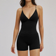 women's Backless Fitness Tank Top With High Waist Scrunch Shorts Set
