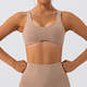 high Support Push-Up Sports Bra With Chest Pad, Breathable Quick Dry Open Back Yoga Bra