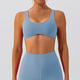 high Support Push-Up Sports Bra With Chest Pad, Breathable Quick Dry Open Back Yoga Bra