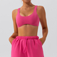 high Support Push-Up Sports Bra With Chest Pad, Breathable Quick Dry Open Back Yoga Bra