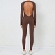 women’S Long Sleeve Bodysuit Yoga Set – Gym Workout Sports Jumpsuit