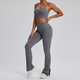 women’S Yoga Tracksuit Set With Zipper Long Sleeve Bodysuit And Shorts