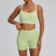 women’S Yoga Tracksuit Set With Zipper Long Sleeve Bodysuit And Shorts