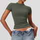 women’S Short Sleeve Yoga Crop Top – Running & Workout Tee