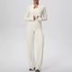 women's Yoga Set Elastic Gym Fitness Suit Solid Color Jacket Bra Pants