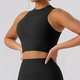 women's High Neck Backless Breathable Tank Top Push Up Sport Vest