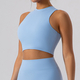 women's High Neck Backless Breathable Tank Top Push Up Sport Vest