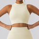 women's High Neck Backless Breathable Tank Top Push Up Sport Vest
