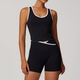 women's Yoga Set 2 Piece Shorts Vest Workout Bra High Waist Gym Flares Legging Fitness Wear