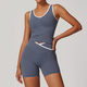 women's Yoga Set 2 Piece Shorts Vest Workout Bra High Waist Gym Flares Legging Fitness Wear