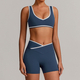 women's Yoga Set 2 Piece Shorts Vest Workout Bra High Waist Gym Flares Legging Fitness Wear