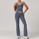 women's Yoga Set 2 Piece Shorts Vest Workout Bra High Waist Gym Flares Legging Fitness Wear
