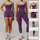 yoga Set 2 Piece Workout Outfit High Waist Leggings Athletic Wear