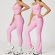 yoga Set 2 Piece Workout Outfit High Waist Leggings Athletic Wear