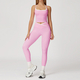 yoga Set 2 Piece Workout Outfit High Waist Leggings Athletic Wear